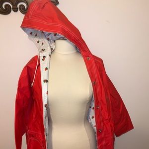 Strawberry vintage rain jacket